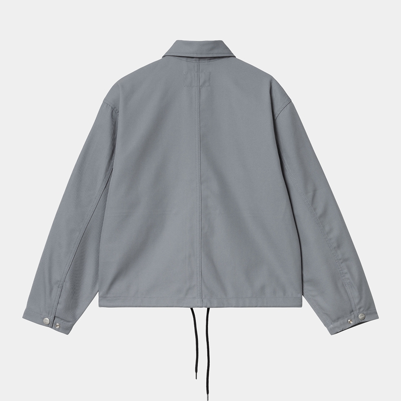 Grey Women Carhartt Simple Shirt Jackets | AVU-026357