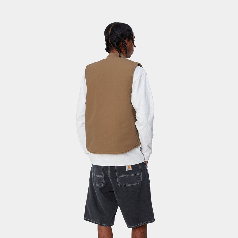 Khaki Men Carhartt Classic Vest | IYZ-792054