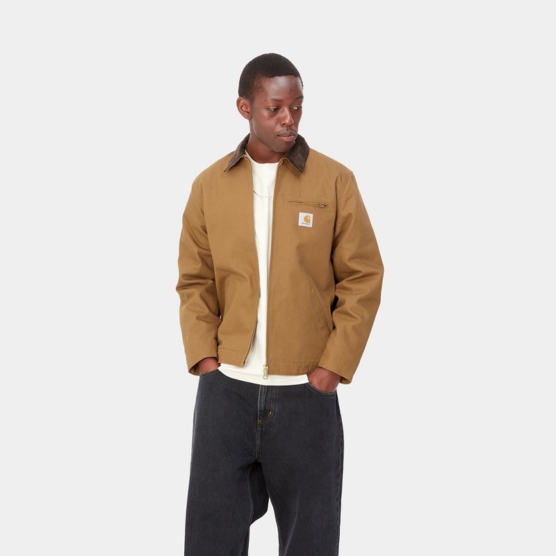 Khaki Men Carhartt Detroit Winter Jackets | KHN-072541