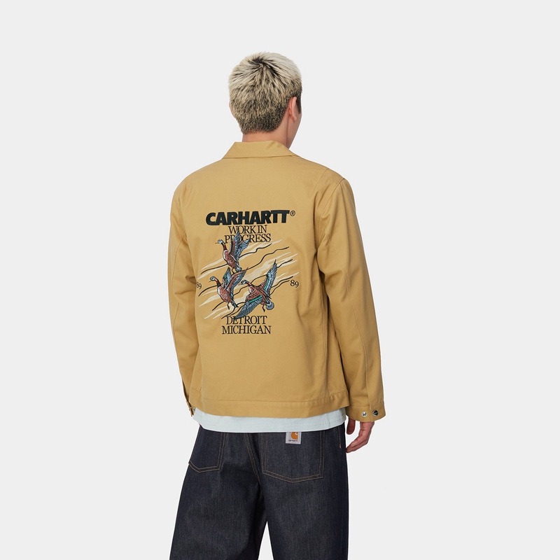 Khaki Men Carhartt Ducks Jackets | WAN-390471