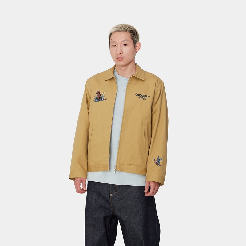 Khaki Men Carhartt Ducks Jackets | WAN-390471