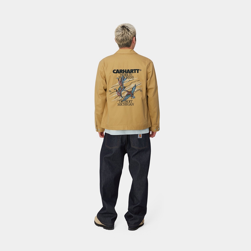 Khaki Men Carhartt Ducks Jackets | WAN-390471