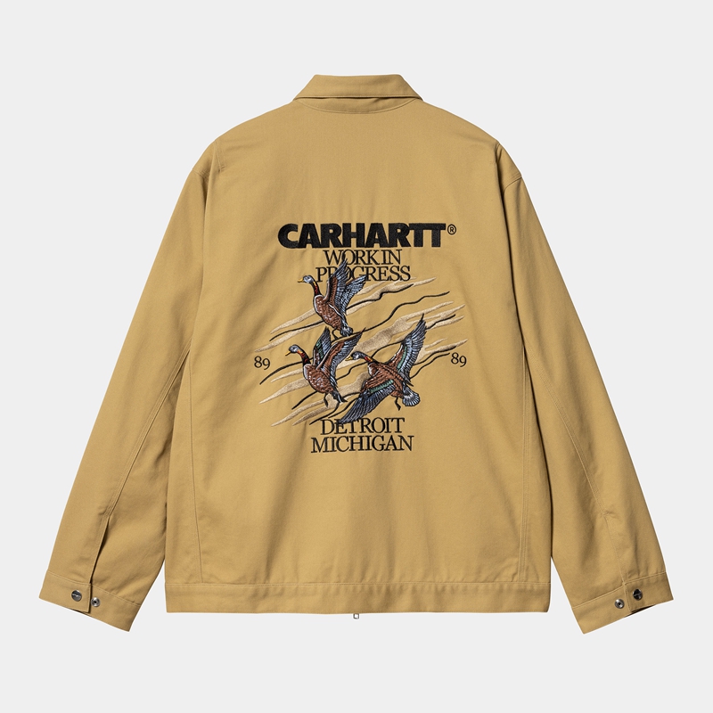 Khaki Men Carhartt Ducks Jackets | WAN-390471