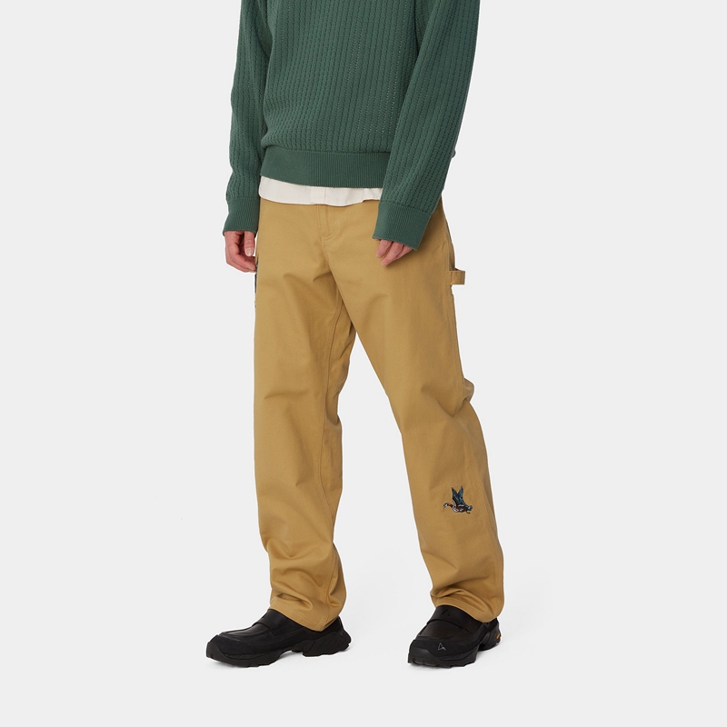 Khaki Men Carhartt Ducks Single Knee Pants | RJX-439605