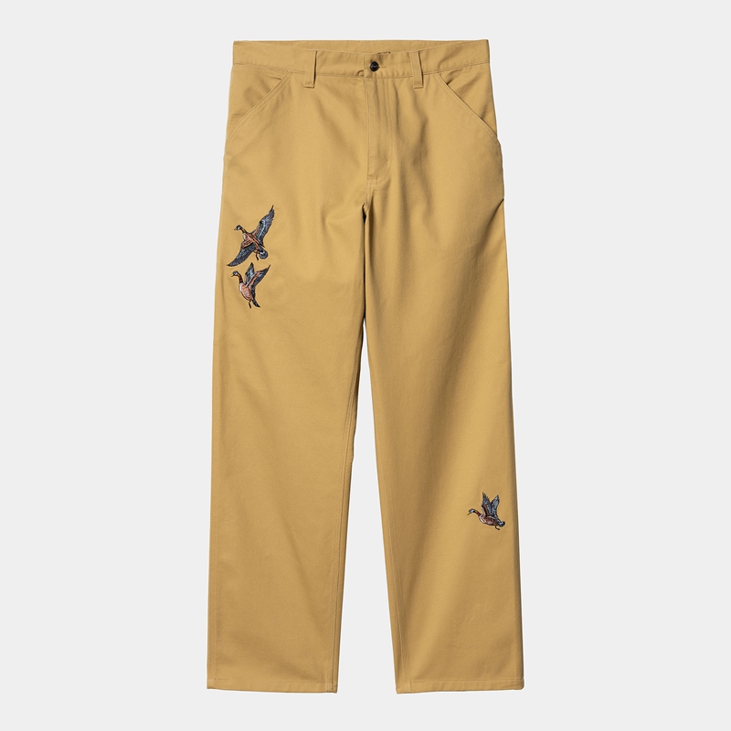 Khaki Men Carhartt Ducks Single Knee Pants | RJX-439605