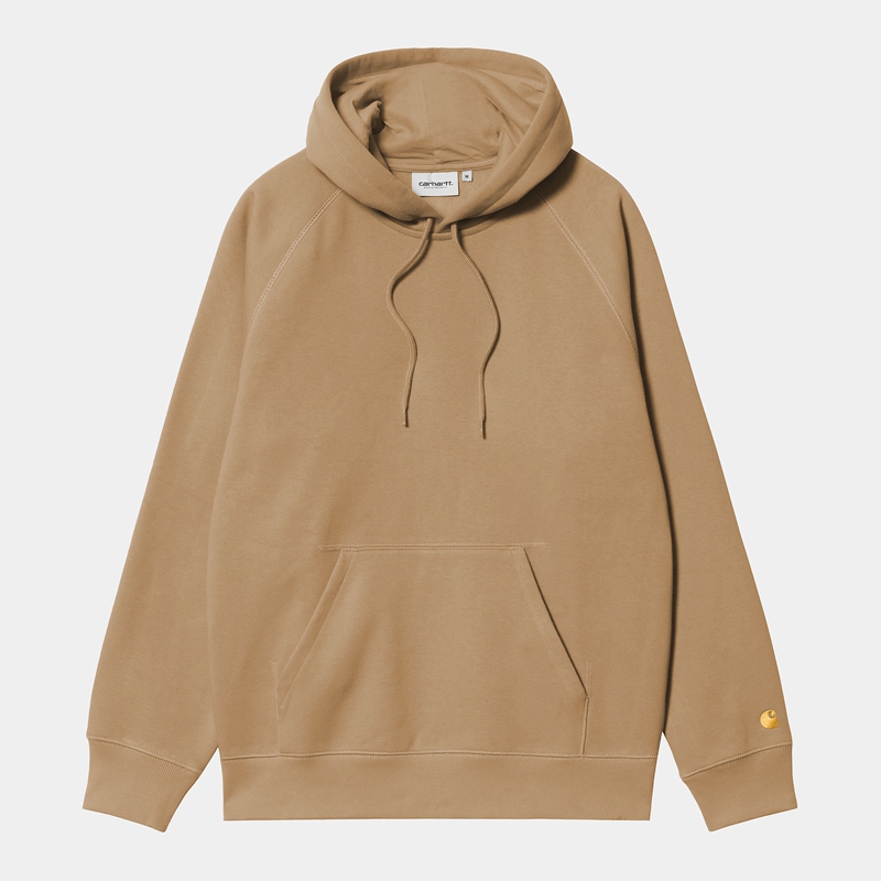 Khaki Men Carhartt Hooded Chase Hoodie | JLR-279603