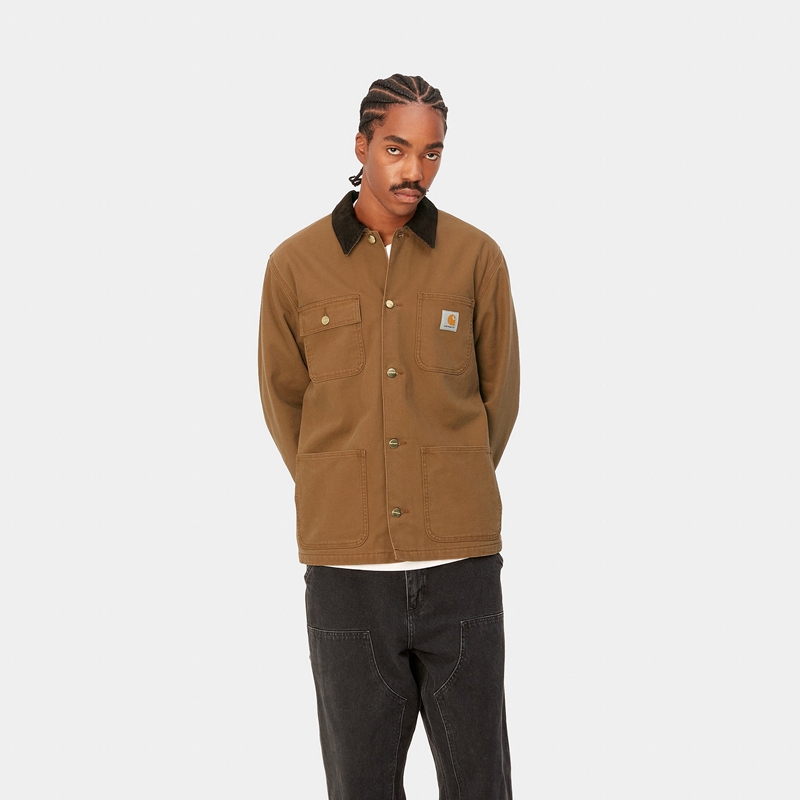 Khaki Men Carhartt Michigan Coats | DOX-691875