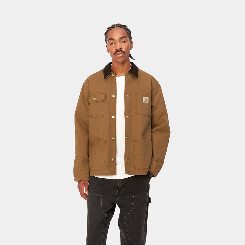 Khaki Men Carhartt Michigan Coats | DOX-691875