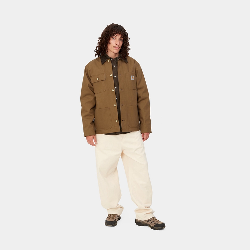 Khaki Men Carhartt Michigan Winter Jackets | NMO-207519