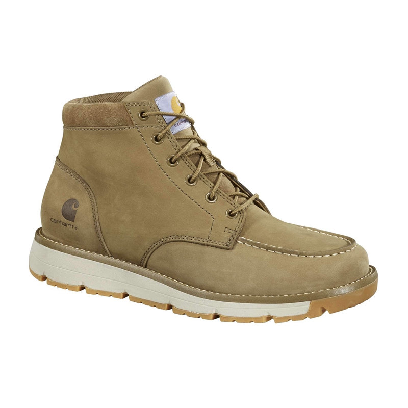 Khaki Men Carhartt Millbrook Moc Toe Wedge Boots | NUI-371258