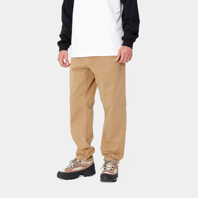 Khaki Men Carhartt Newel Pants | ATX-659370