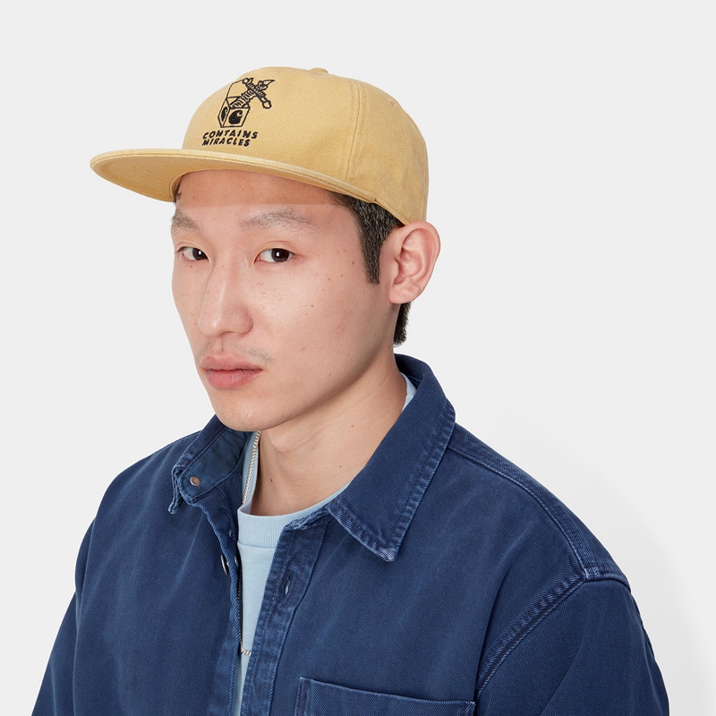 Khaki Men Carhartt Stamp Hats | FAT-438205