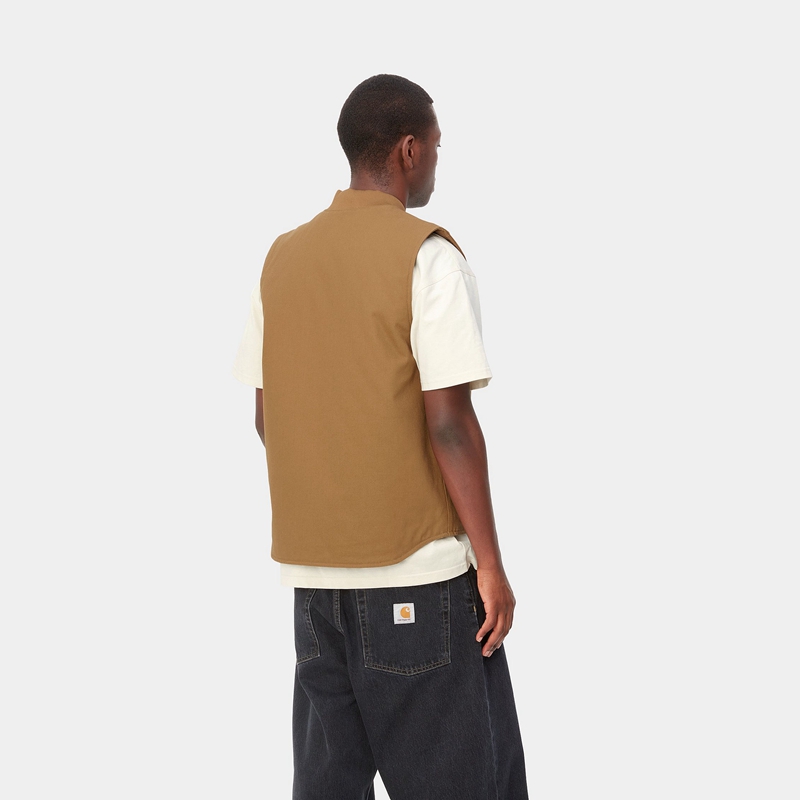 Khaki Men Carhartt Vest | SVL-234017