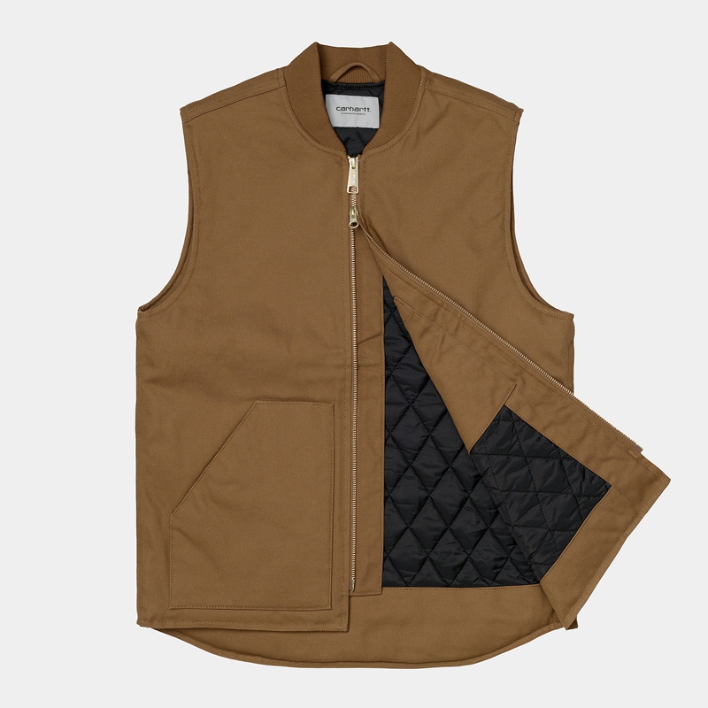 Khaki Men Carhartt Vest | SVL-234017