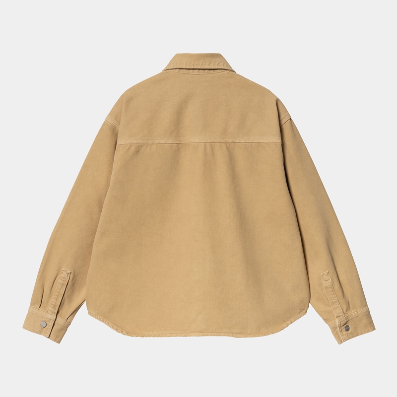 Khaki Women Carhartt Georgia Shirt Jackets | LXJ-405729