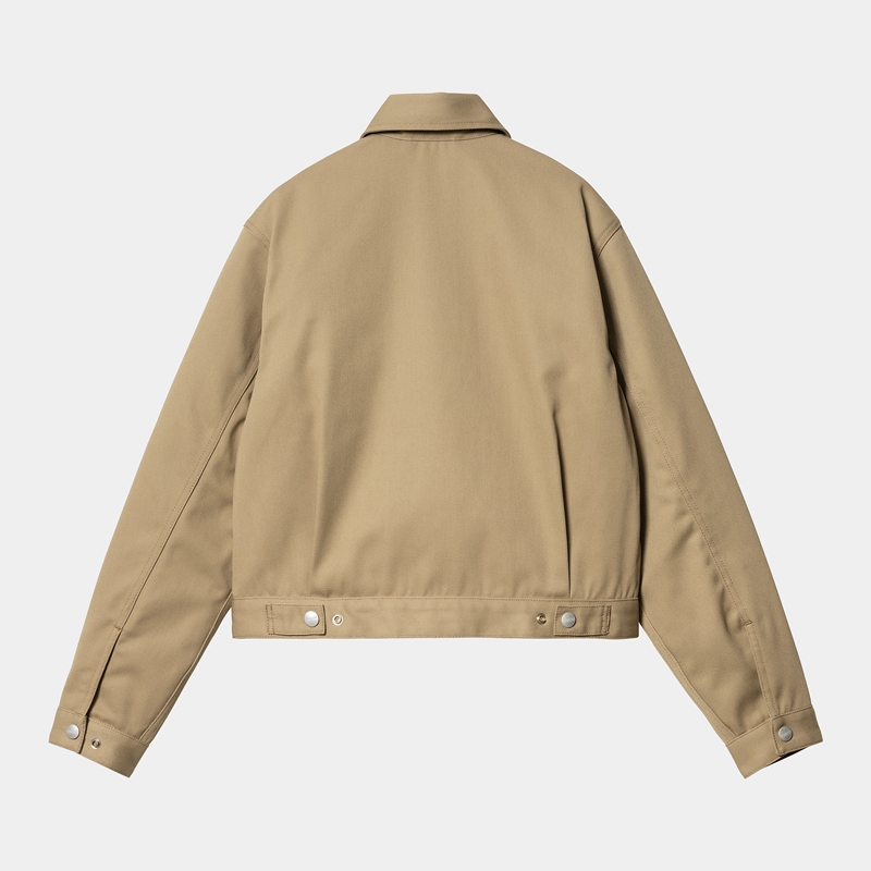 Khaki Women Carhartt Module Script Jackets | HNV-346597