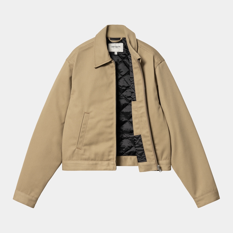 Khaki Women Carhartt Module Script Jackets | HNV-346597