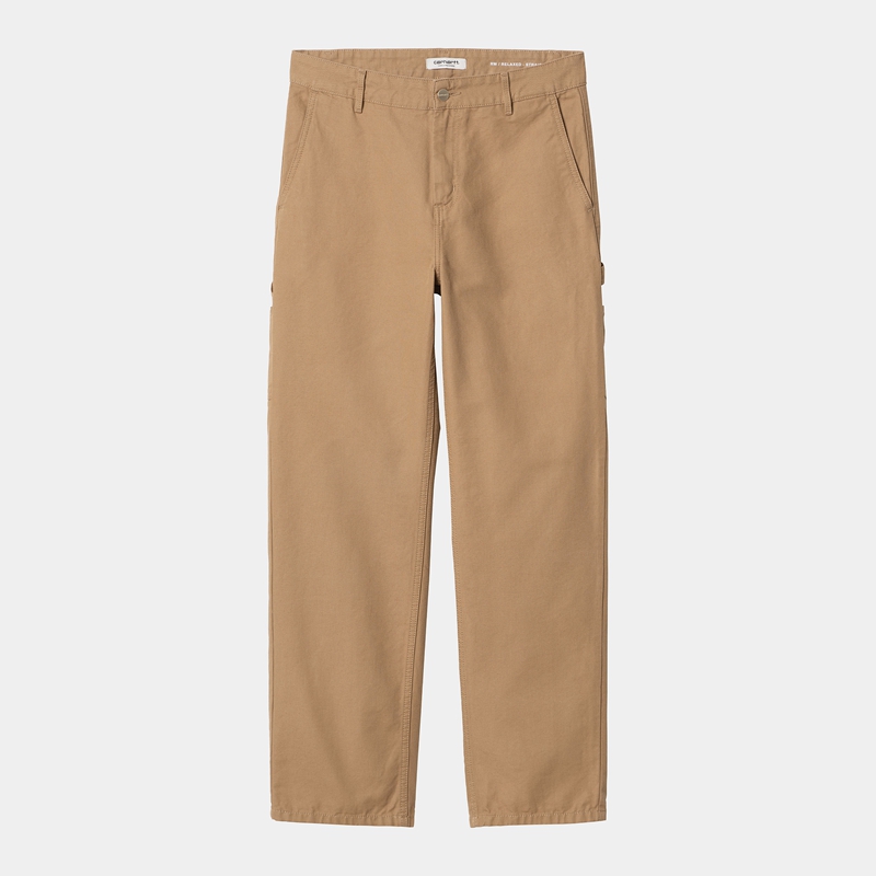 Khaki Women Carhartt Pierce Straight Pants | SRW-081497