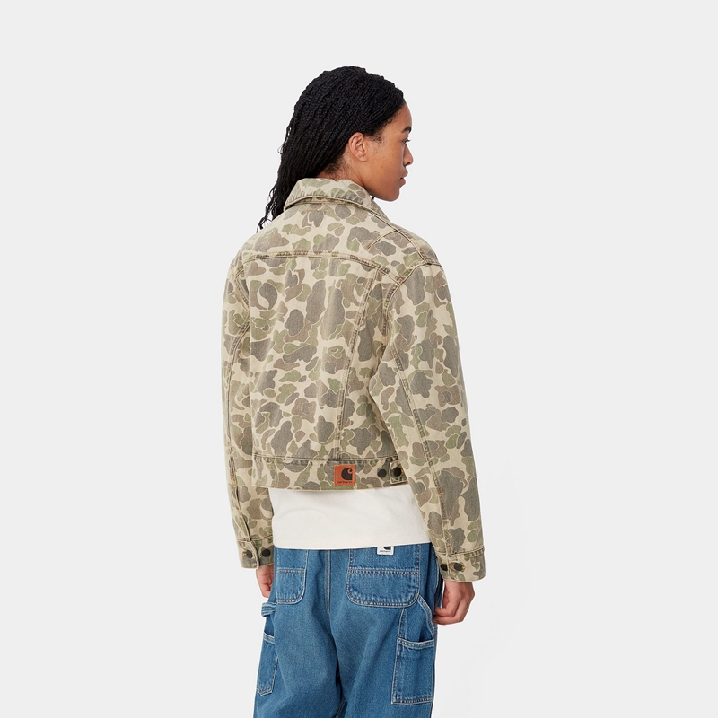 Light Green Women Carhartt Duck Orell Jackets | AEV-137692