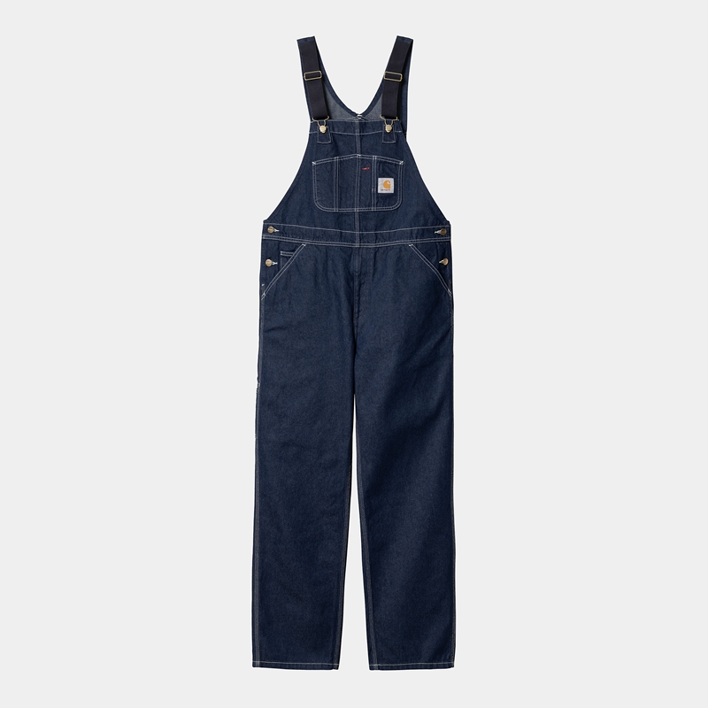 Navy Men Carhartt BIB Overalls | FKI-347652