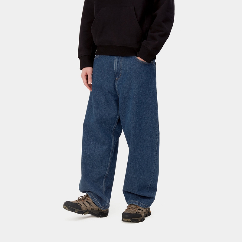 Navy Men Carhartt Brandon Pants | UWF-123547