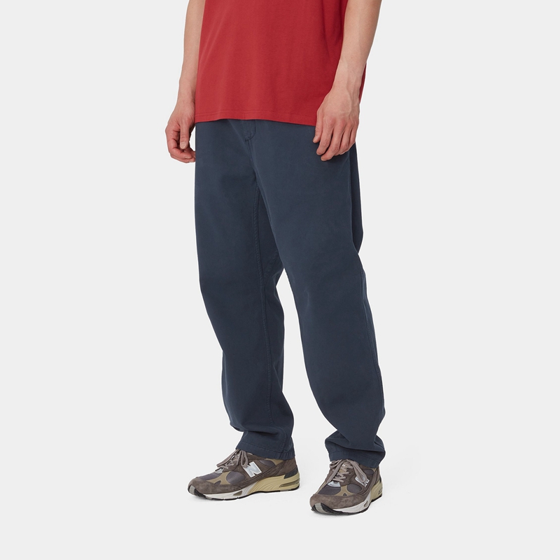 Navy Men Carhartt Flint Pants | JOW-502179