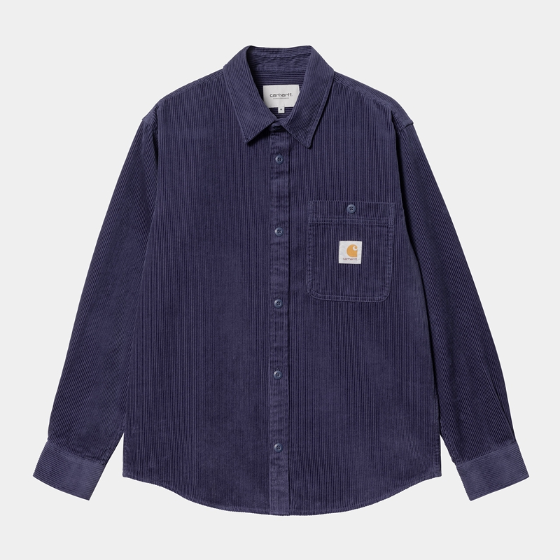 Navy Men Carhartt Flint Shirts | FZY-215396