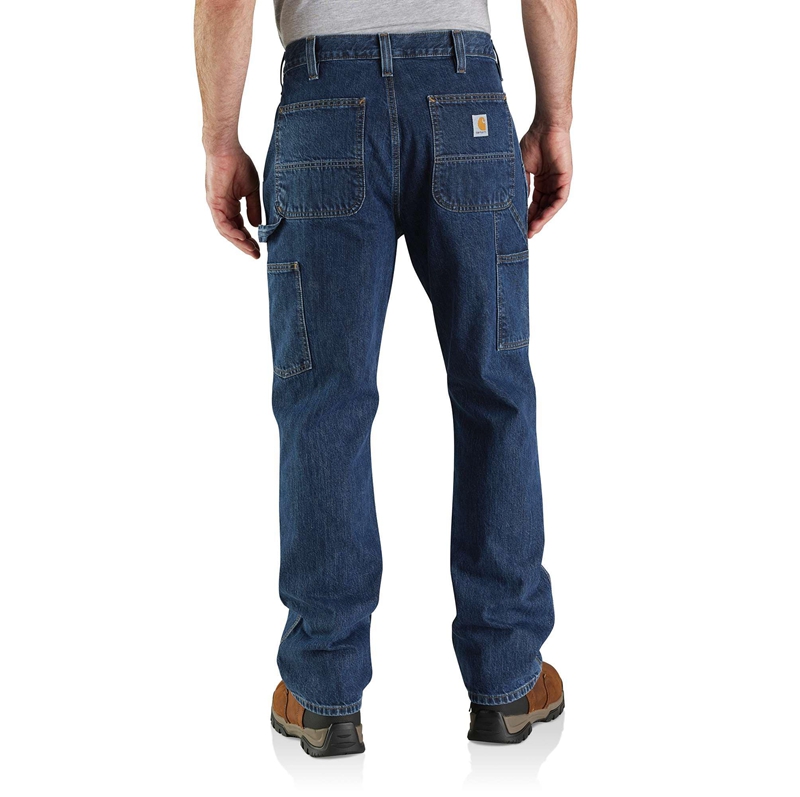 Navy Men Carhartt Loose Fit Double-Front Utility Logger Jeans | SEW-126540