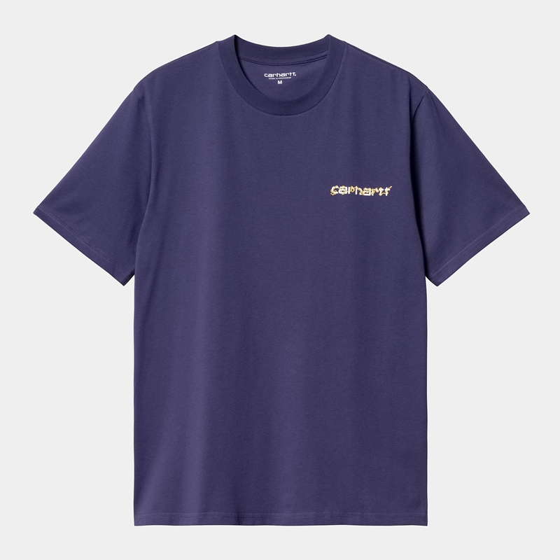 Navy Men Carhartt Noodle Soup T-Shirt | LCI-850342