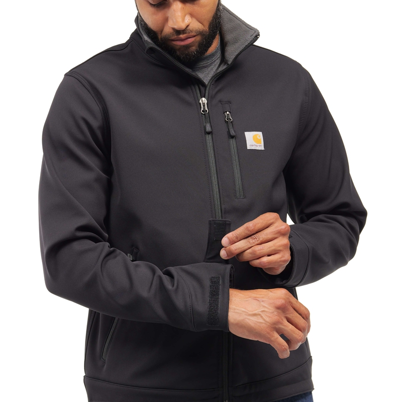 Navy Men Carhartt Rain Defender® Relaxed Fit Heavyweight Softshell Jackets | LUR-395640