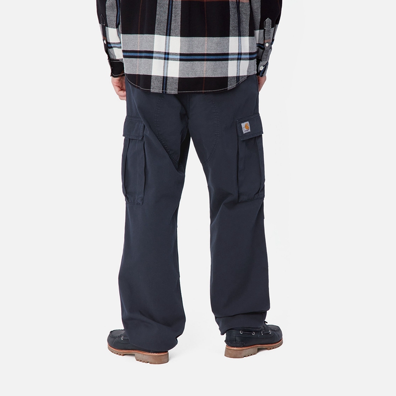 Navy Men Carhartt Regular Cargo Pants | GOV-487962