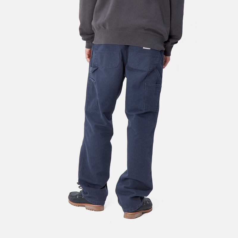 Navy Men Carhartt Single Knee Pants | IOR-327084