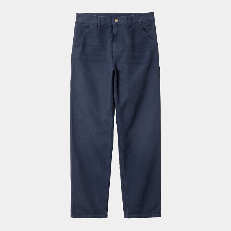 Navy Men Carhartt Single Knee Pants | IOR-327084