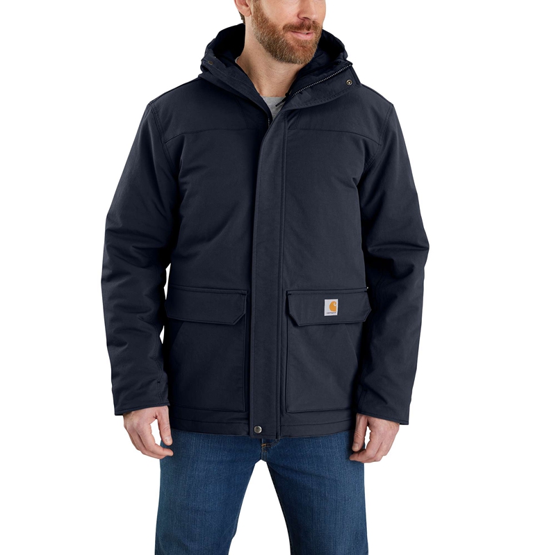 Navy Men Carhartt Super Dux™ Relaxed Fit Insulated Traditional Coats | MWX-251079