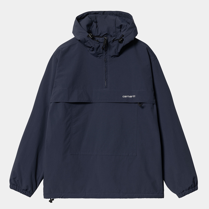 Navy Men Carhartt Windbreaker Pullover | XHD-297831