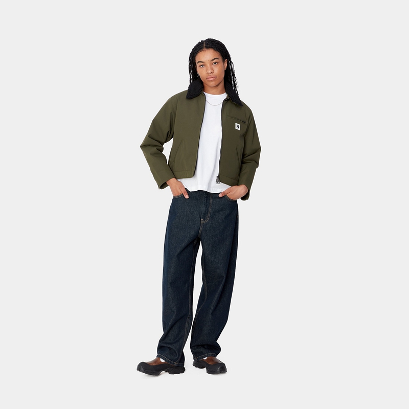 Navy Women Carhartt Brandon Pants | EOI-489530