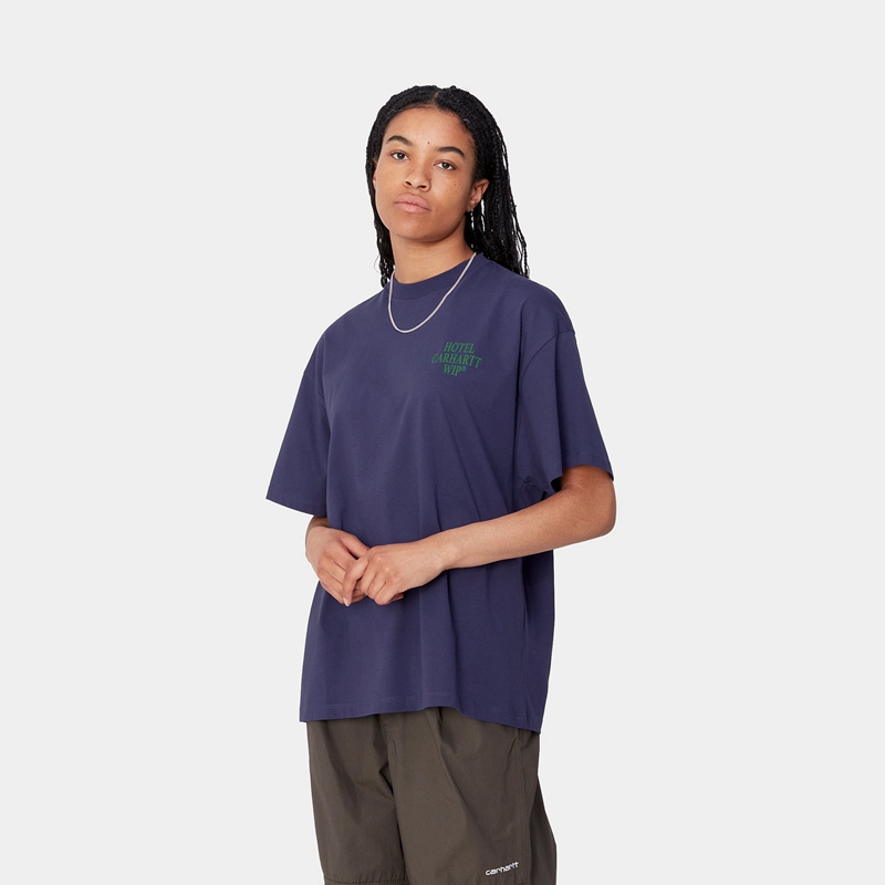 Navy Women Carhartt Do Not Disturb T-Shirt | FWE-310726