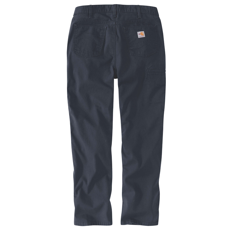 Navy Women Carhartt Flame-Resistant Rugged Flex® Relaxed Fit Canvas Work Pants | MGD-241697