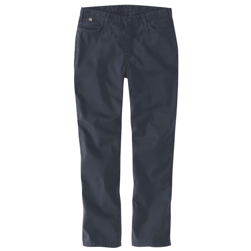 Navy Women Carhartt Flame-Resistant Rugged Flex® Relaxed Fit Canvas Work Pants | MGD-241697