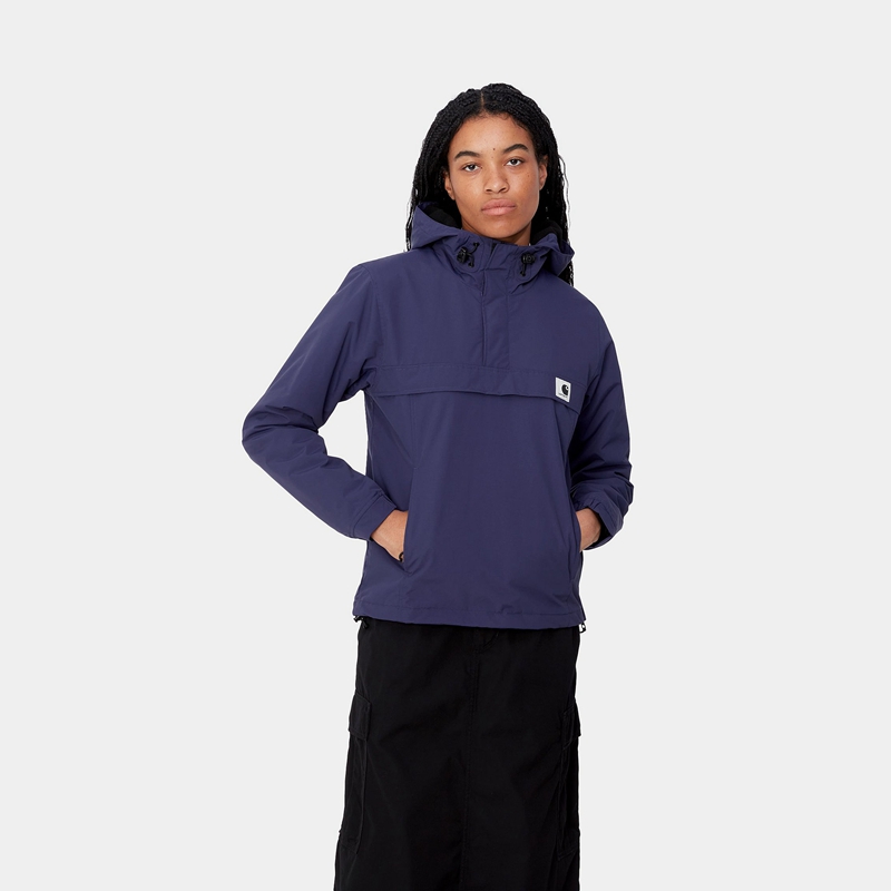 Navy Women Carhartt Nimbus Pullover | XDI-708315