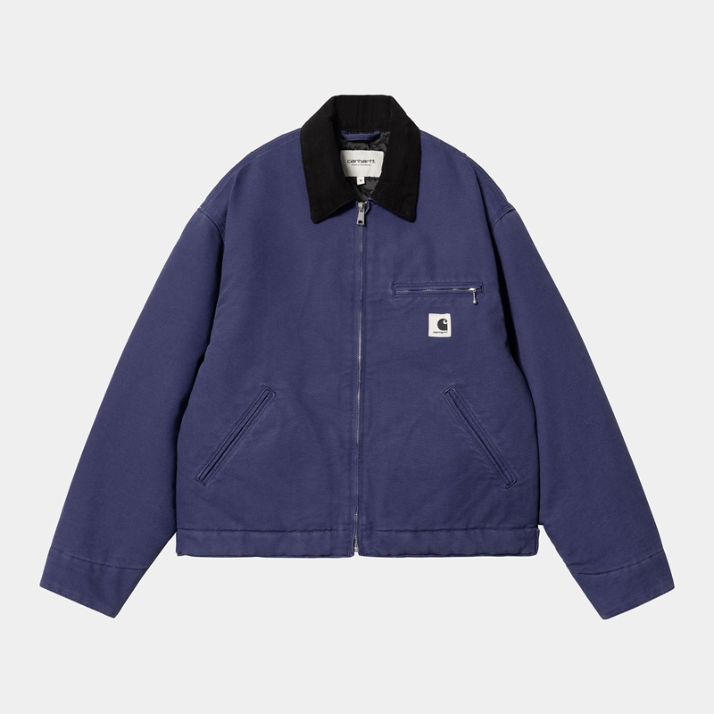 Navy Women Carhartt OG Detroit Winter Jackets | HVY-591270