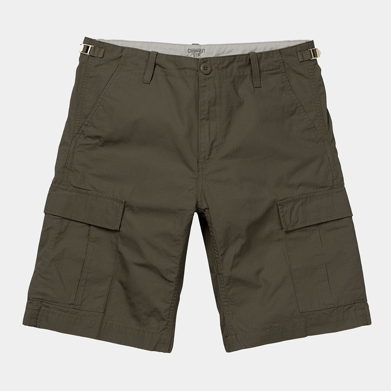 Olive Men Carhartt Aviation Shorts | OXQ-634152