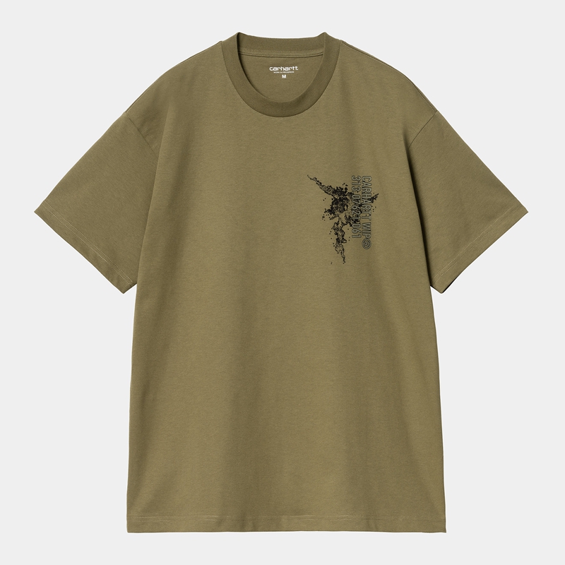 Olive Men Carhartt Coordinate 02 T-Shirt | AED-627893