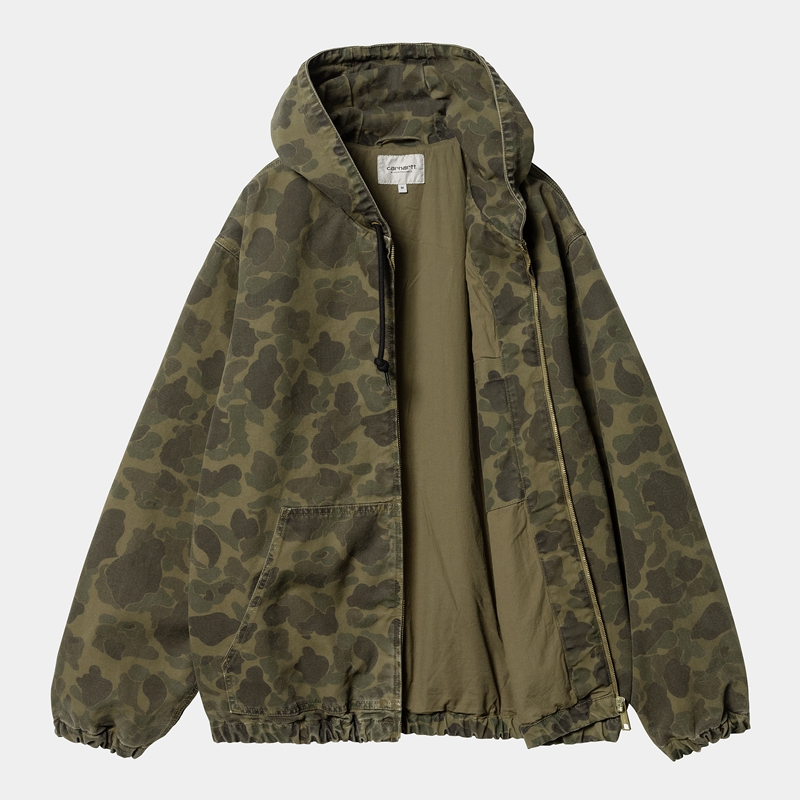 Olive Men Carhartt Duck Active Jackets | PLF-543978