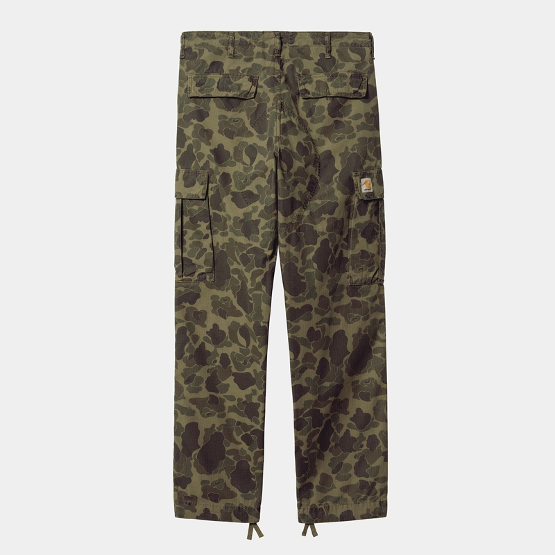 Olive Men Carhartt Duck Cargo Pants | DVM-019736