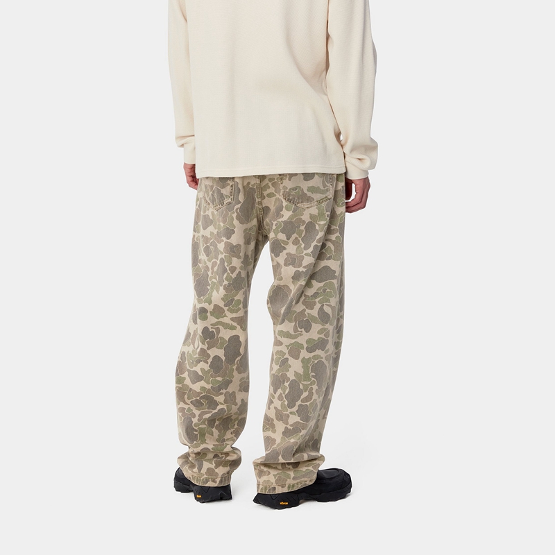 Olive Men Carhartt Duck Landon Pants | QJC-215740