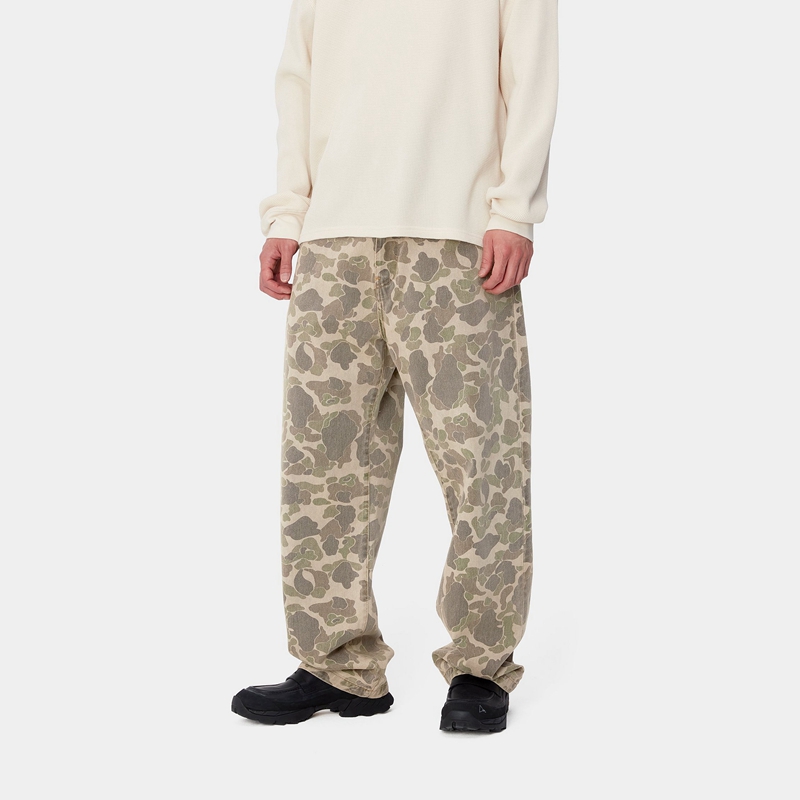 Olive Men Carhartt Duck Landon Pants | QJC-215740