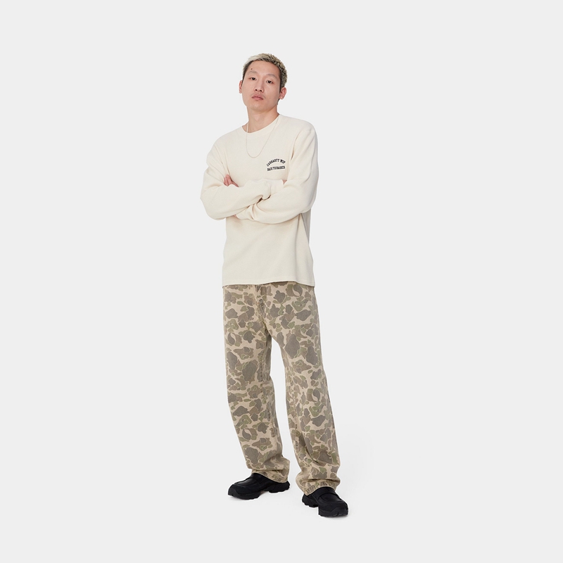 Olive Men Carhartt Duck Landon Pants | QJC-215740