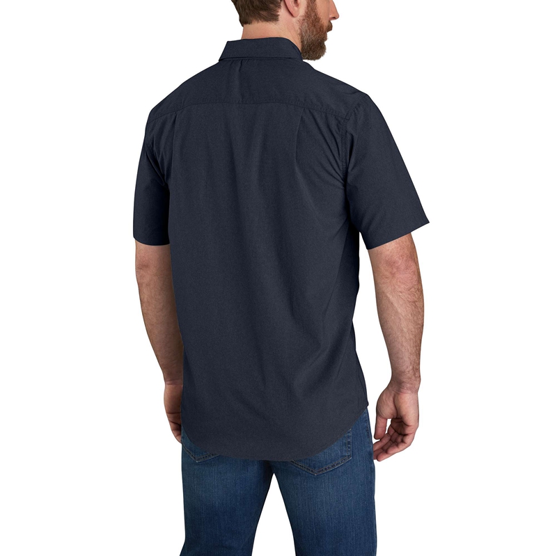 Olive Men Carhartt Force® Relaxed Fit Lightweight-Sleeve Shirts | LGS-840936