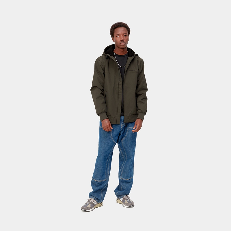 Olive Men Carhartt Hooded Sail Jackets | IEC-376509